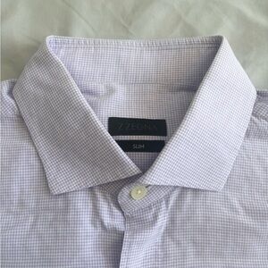 Z Zegna Men's Lavender Check Shirt